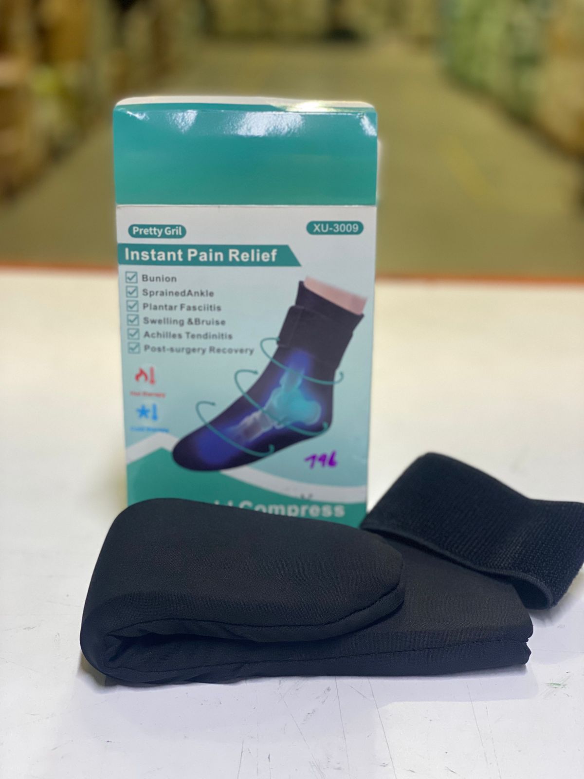 Calcetin De Gel Terapia Frio Y Calor